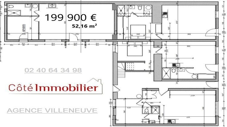 Ma-Cabane - Vente Appartement BOURGNEUF-EN-RETZ, 52 m²
