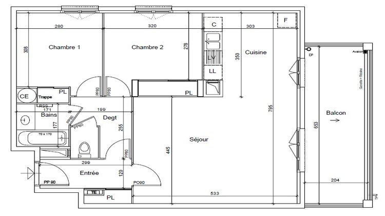 Ma-Cabane - Vente Appartement BOURGOIN-JALLIEU, 66 m²