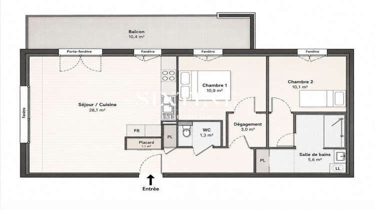 Ma-Cabane - Vente Appartement Bourgoin-Jallieu, 71 m²