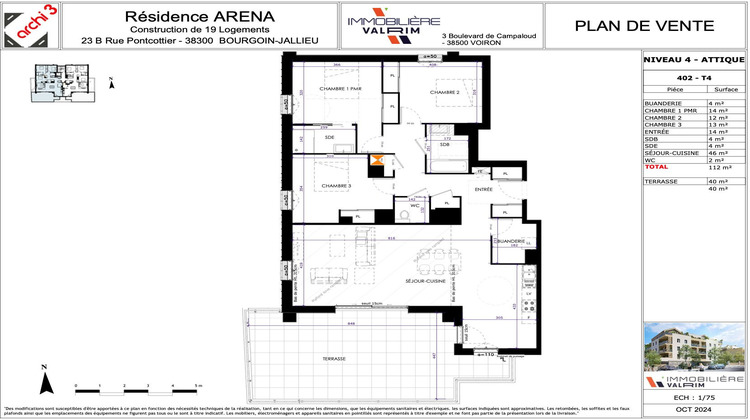 Ma-Cabane - Vente Appartement Bourgoin-Jallieu, 112 m²
