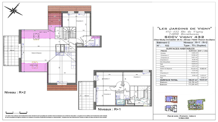 Ma-Cabane - Vente Appartement BRENTHONNE, 106 m²