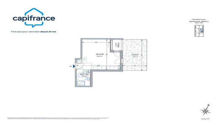 Ma-Cabane - Vente Appartement BRENTHONNE, 34 m²