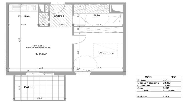 Ma-Cabane - Vente Appartement Brest, 45 m²