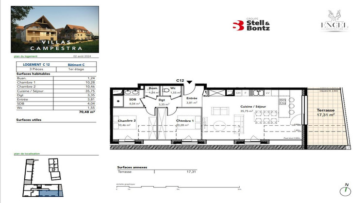 Ma-Cabane - Vente Appartement Breuschwickersheim, 70 m²