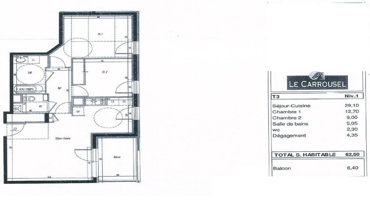 Ma-Cabane - Vente Appartement BRON, 62 m²