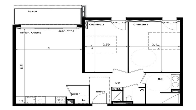 Ma-Cabane - Vente Appartement Bruges, 53 m²