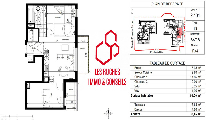 Ma-Cabane - Vente Appartement Brunoy, 54 m²