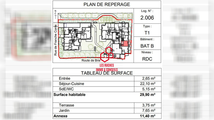 Ma-Cabane - Vente Appartement Brunoy, 29 m²
