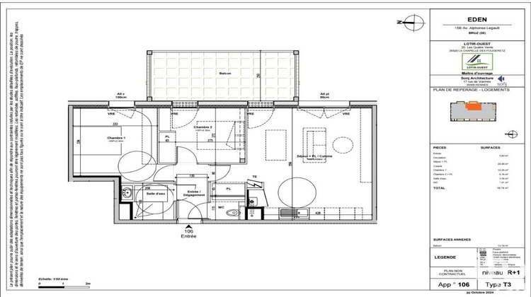 Ma-Cabane - Vente Appartement Bruz, 59 m²