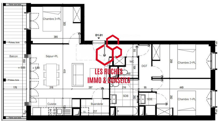 Ma-Cabane - Vente Appartement Bussy-Saint-Georges, 82 m²