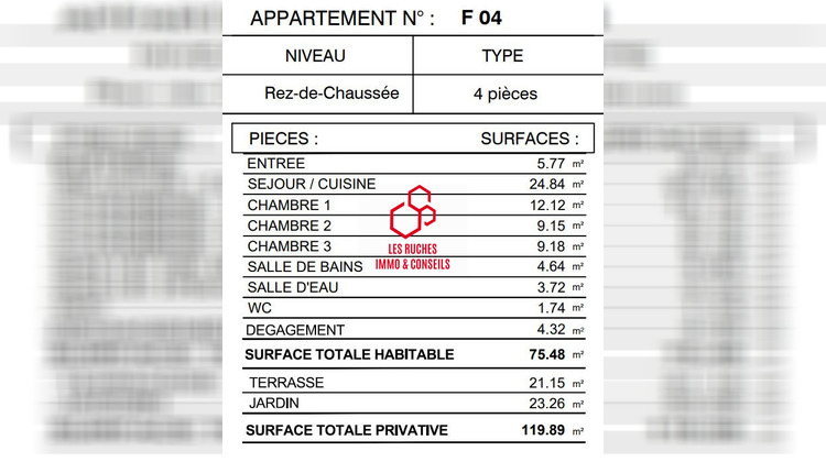 Ma-Cabane - Vente Appartement Bussy-Saint-Georges, 75 m²