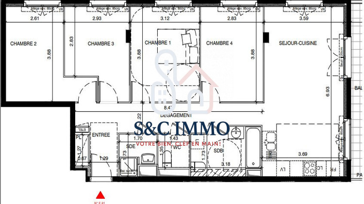 Ma-Cabane - Vente Appartement Bussy-Saint-Georges, 92 m²