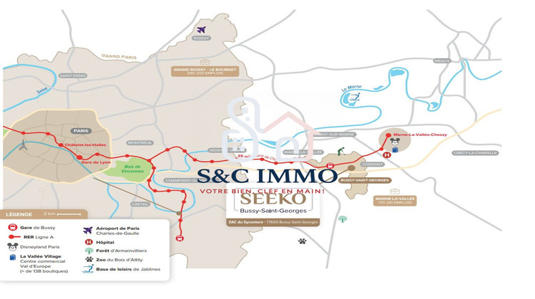 Ma-Cabane - Vente Appartement Bussy-Saint-Georges, 82 m²