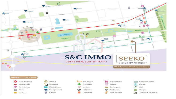 Ma-Cabane - Vente Appartement Bussy-Saint-Georges, 82 m²