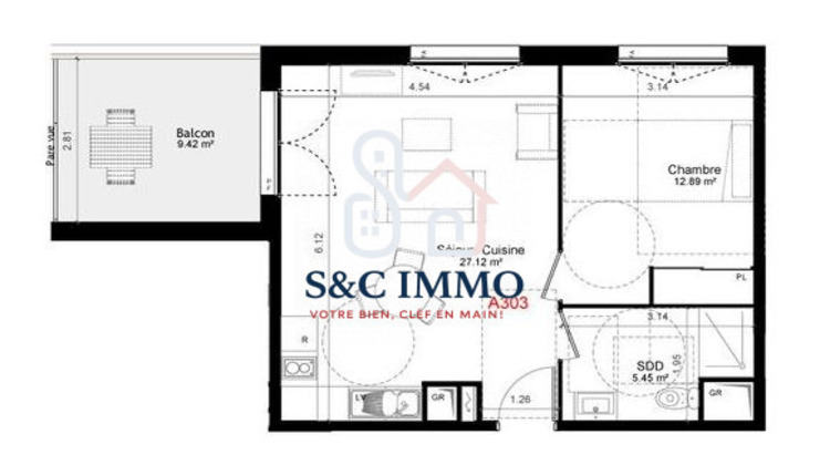 Ma-Cabane - Vente Appartement Bussy-Saint-Georges, 45 m²