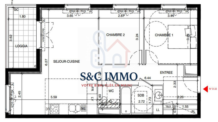 Ma-Cabane - Vente Appartement Bussy-Saint-Georges, 65 m²