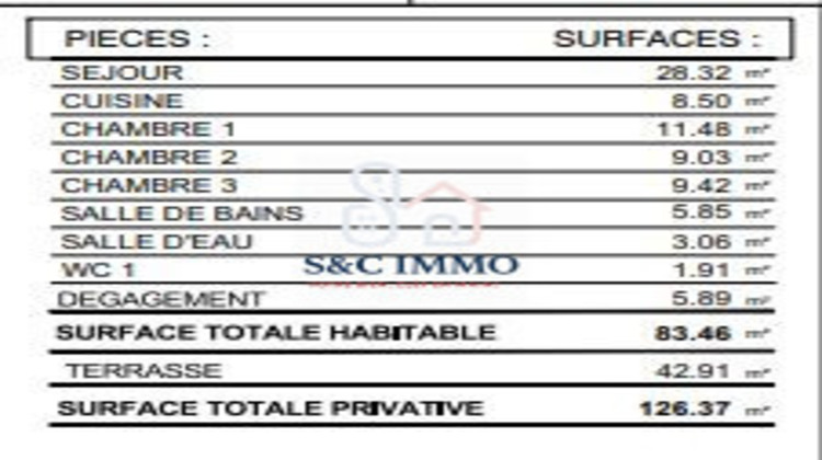 Ma-Cabane - Vente Appartement Bussy-Saint-Georges, 83 m²