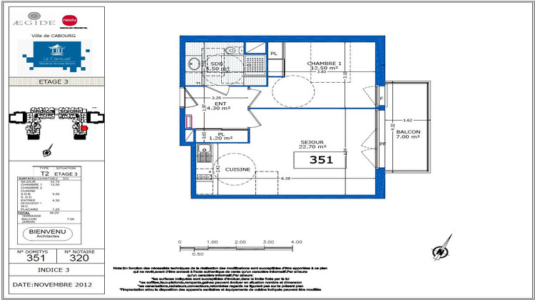 Ma-Cabane - Vente Appartement Cabourg, 46 m²