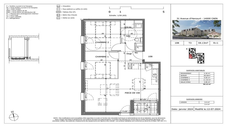 Ma-Cabane - Vente Appartement Caen, 59 m²