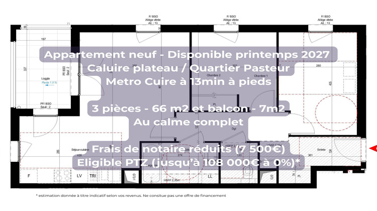 Ma-Cabane - Vente Appartement Caluire-et-Cuire, 65 m²