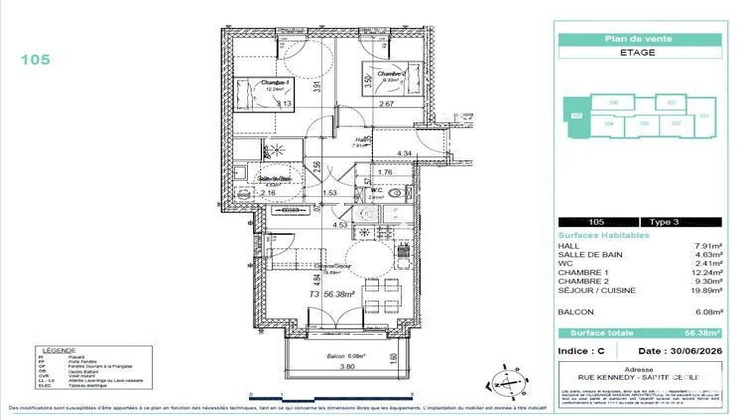 Ma-Cabane - Vente Appartement Camiers, 57 m²