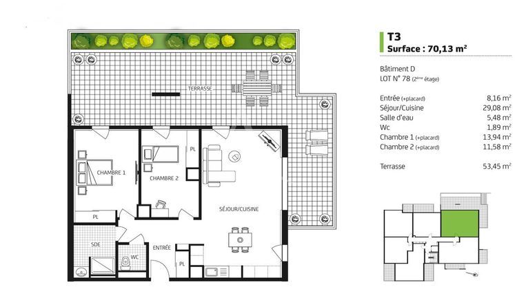 Ma-Cabane - Vente Appartement CARQUEFOU, 70 m²