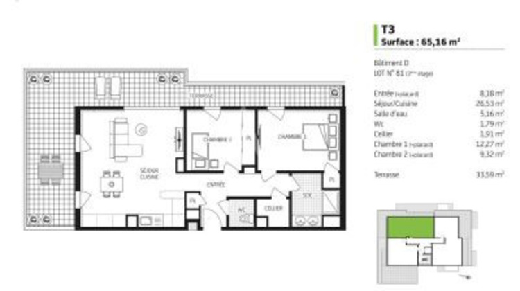 Ma-Cabane - Vente Appartement CARQUEFOU, 65 m²