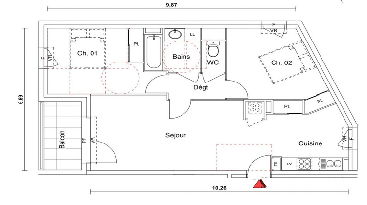 Ma-Cabane - Vente Appartement CASTELGINEST, 65 m²