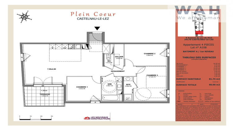 Ma-Cabane - Vente Appartement Castelnau-le-Lez, 82 m²