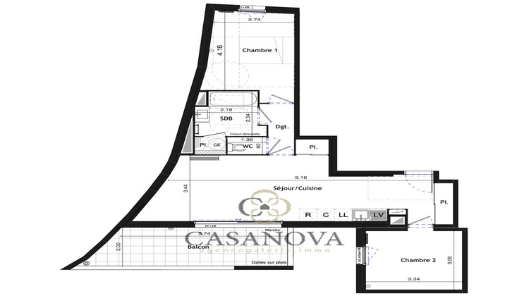 Ma-Cabane - Vente Appartement CASTELNAU LE LEZ, 64 m²