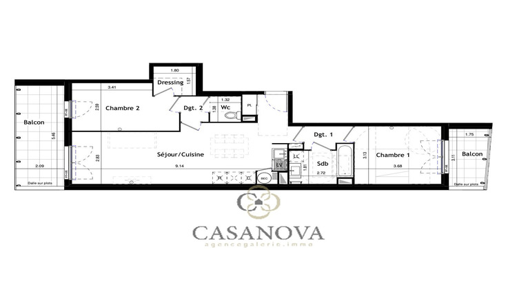 Ma-Cabane - Vente Appartement CASTELNAU LE LEZ, 67 m²