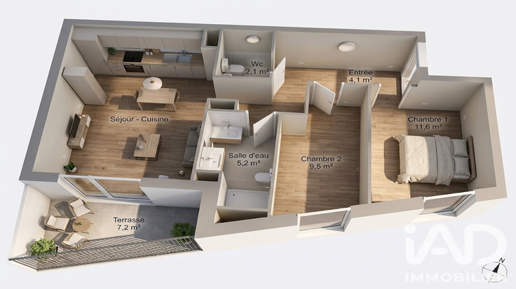 Ma-Cabane - Vente Appartement Castelnau-le-Lez, 62 m²
