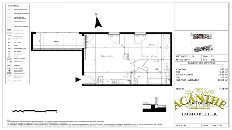 Ma-Cabane - Vente Appartement Castelnau-le-Lez, 43 m²