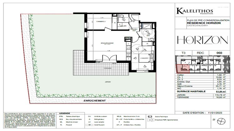 Ma-Cabane - Vente Appartement Castelnaudary, 57 m²