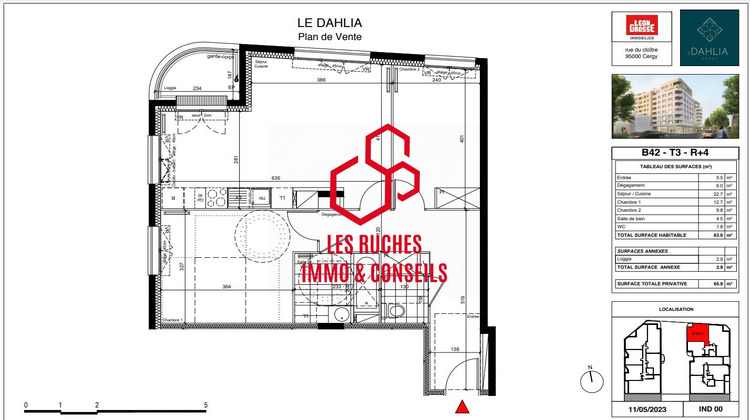 Ma-Cabane - Vente Appartement Cergy, 63 m²
