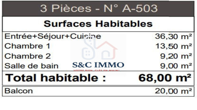 Ma-Cabane - Vente Appartement Cergy, 68 m²