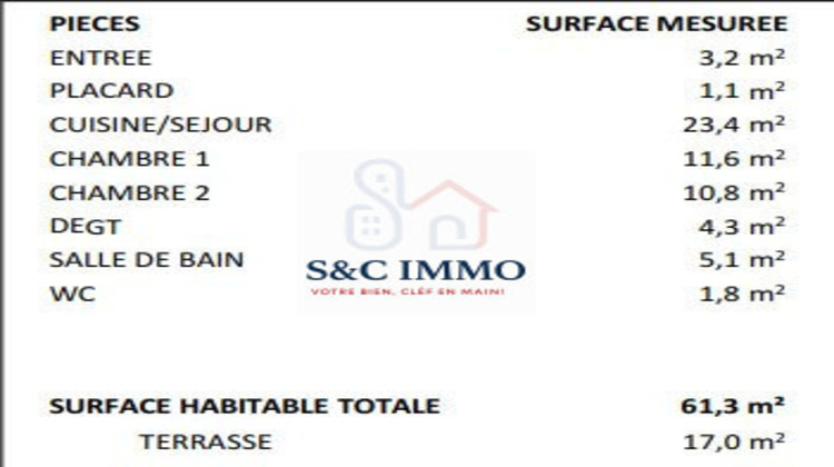 Ma-Cabane - Vente Appartement Cergy, 61 m²