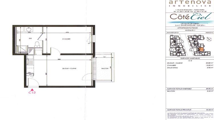Ma-Cabane - Vente Appartement CERGY, 40 m²