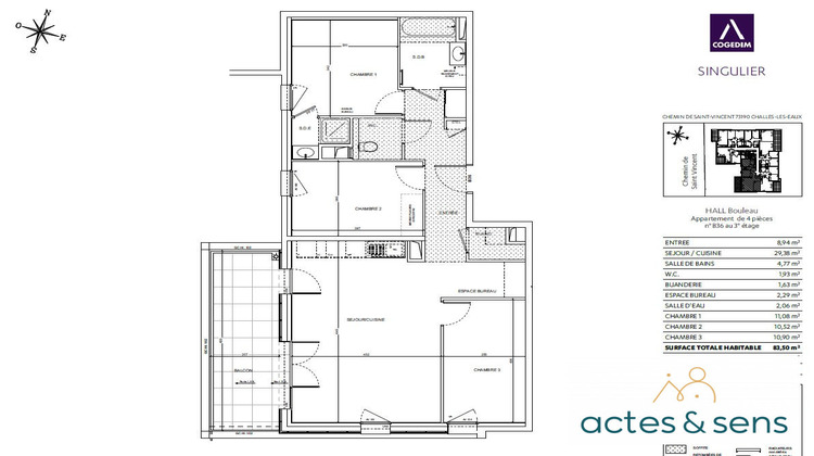 Ma-Cabane - Vente Appartement Challes-les-Eaux, 83 m²