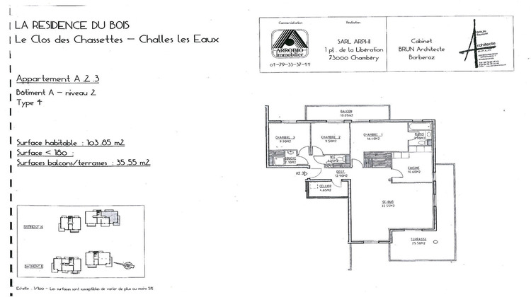 Ma-Cabane - Vente Appartement CHALLES-LES-EAUX, 102 m²