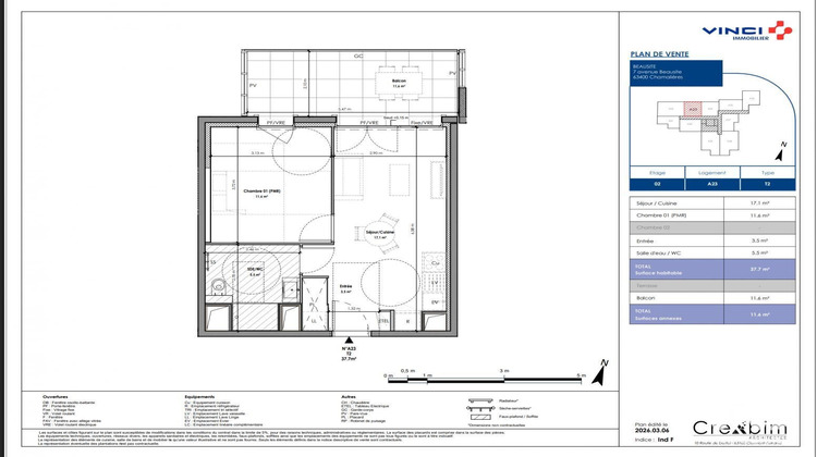 Ma-Cabane - Vente Appartement Chamalières, 37 m²