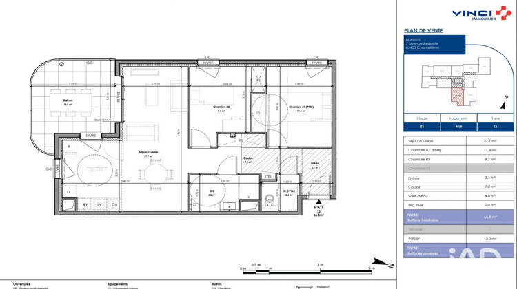 Ma-Cabane - Vente Appartement Chamalières, 65 m²