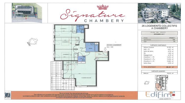 Ma-Cabane - Vente Appartement CHAMBERY, 87 m²