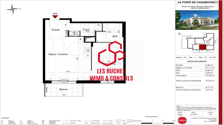 Ma-Cabane - Vente Appartement Chambourcy, 47 m²