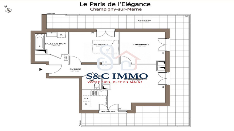 Ma-Cabane - Vente Appartement Champigny-sur-Marne, 60 m²