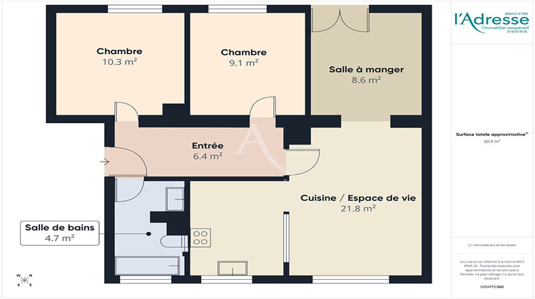 Ma-Cabane - Vente Appartement CHAMPIGNY-SUR-MARNE, 61 m²