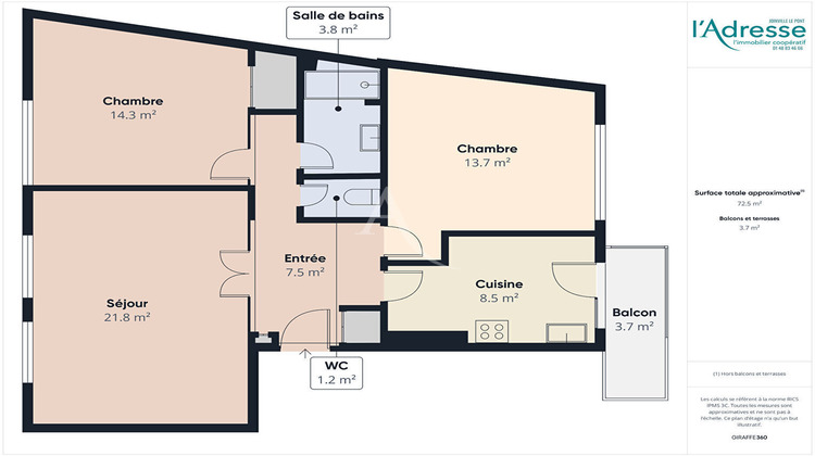 Ma-Cabane - Vente Appartement CHAMPIGNY-SUR-MARNE, 72 m²