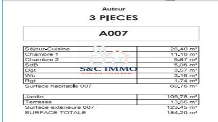 Ma-Cabane - Vente Appartement Chanteloup-en-Brie, 60 m²