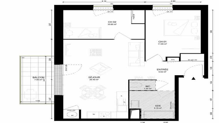 Ma-Cabane - Vente Appartement CHANTEPIE, 60 m²