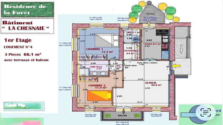 Ma-Cabane - Vente Appartement Chantilly, 66 m²